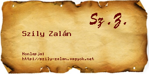 Szily Zalán névjegykártya